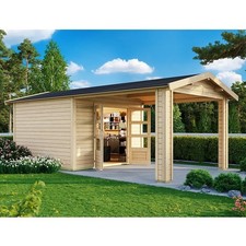 Casetta in legno con veranda