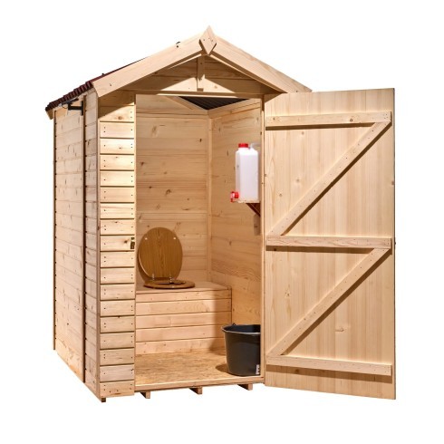 Casetta legno uso bagno - in,