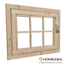 Finestra in legno apribile per