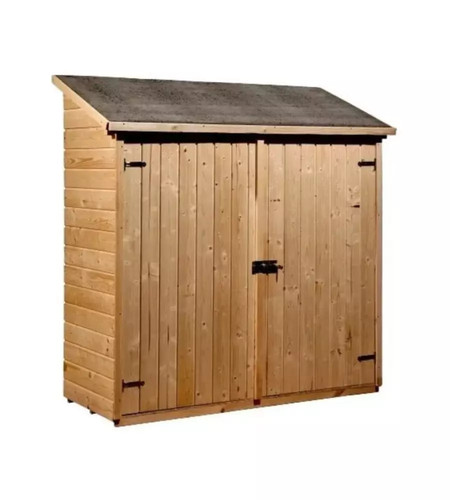 Casetta legno addossata - casetta, in