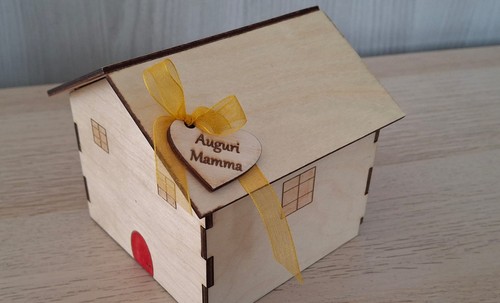 Auguri mamma casetta legno - casetta,