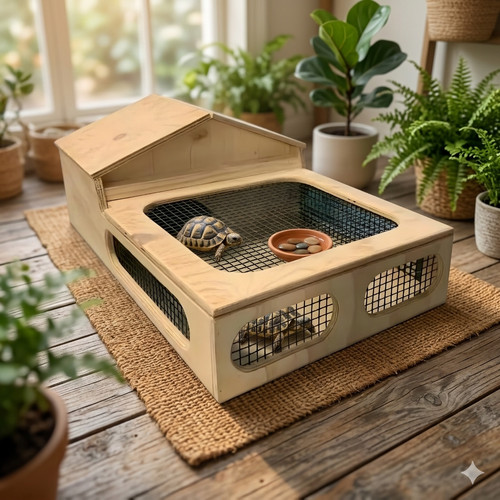 Terrario casetta legno - terrario, per